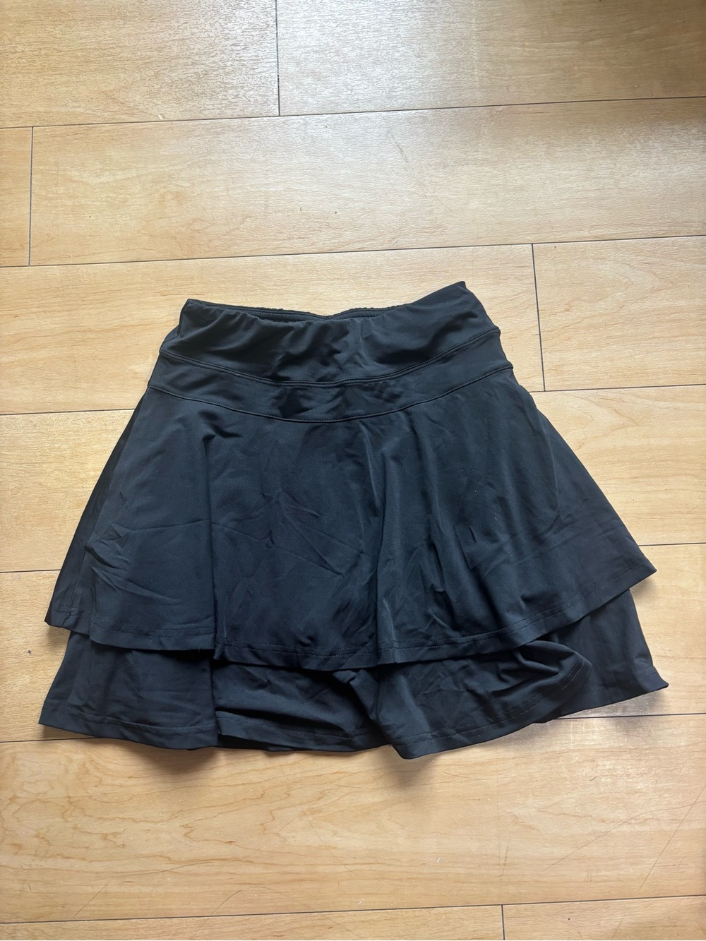 Women’s Black Layered Tennis Skort
